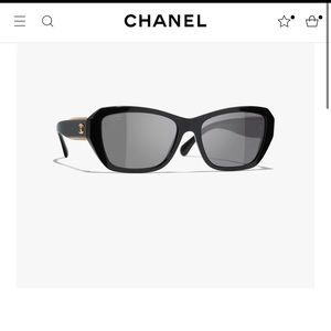 BINB Chanel Butterfly 5516 Sunglasses - Black Polarized!! Gold CC details